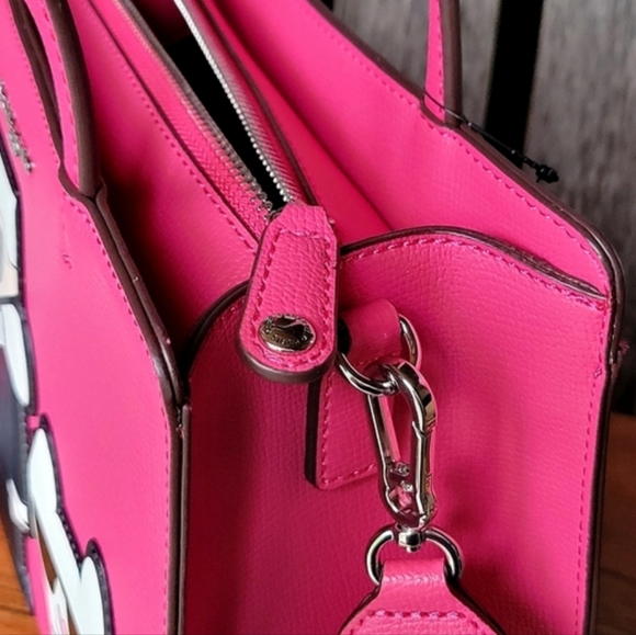 KARL LAGERFELD Fuchsia Paris Maybelle Satchel Handbag - Picture 3 of 14
